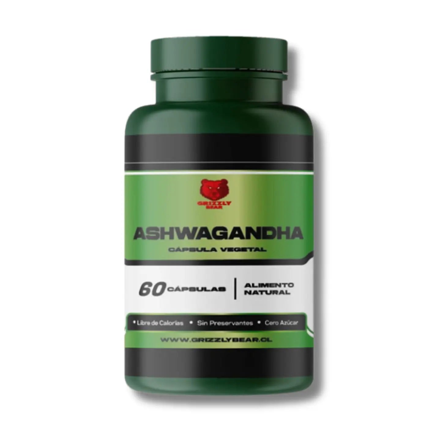 GRIZZLY BEAR - ASHWAGANDHA Cápsula Vegetal - 60 caps / 60 servicios