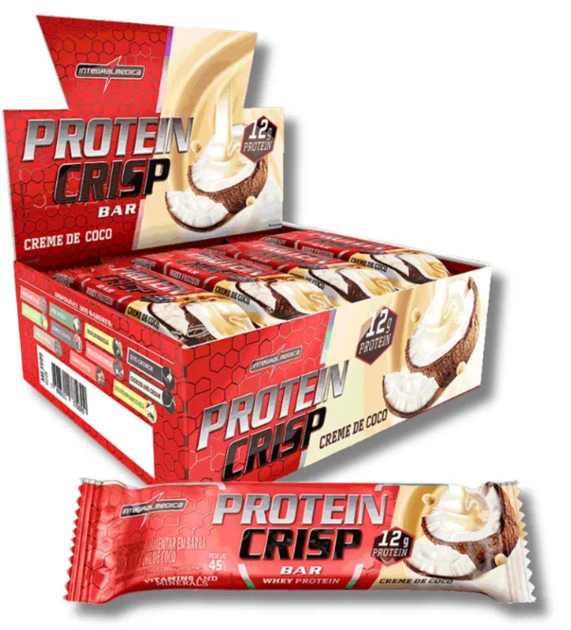 CRISP BAR 14 GRS PROTEIN INTEGRALMEDICA - 12 UNIDADES / 45 GRS