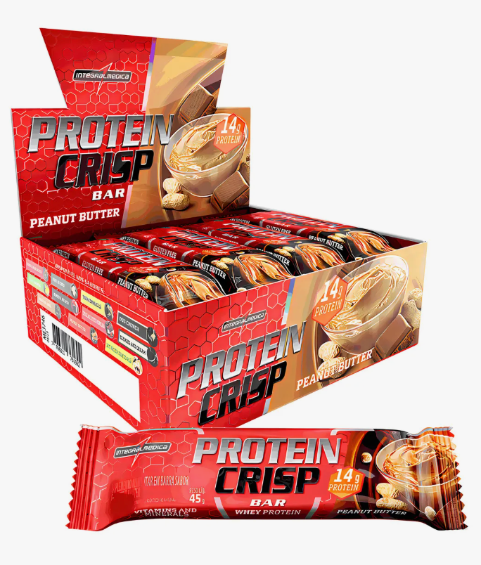 CRISP BAR 14 GRS PROTEIN INTEGRALMEDICA - 12 UNIDADES / 45 GRS