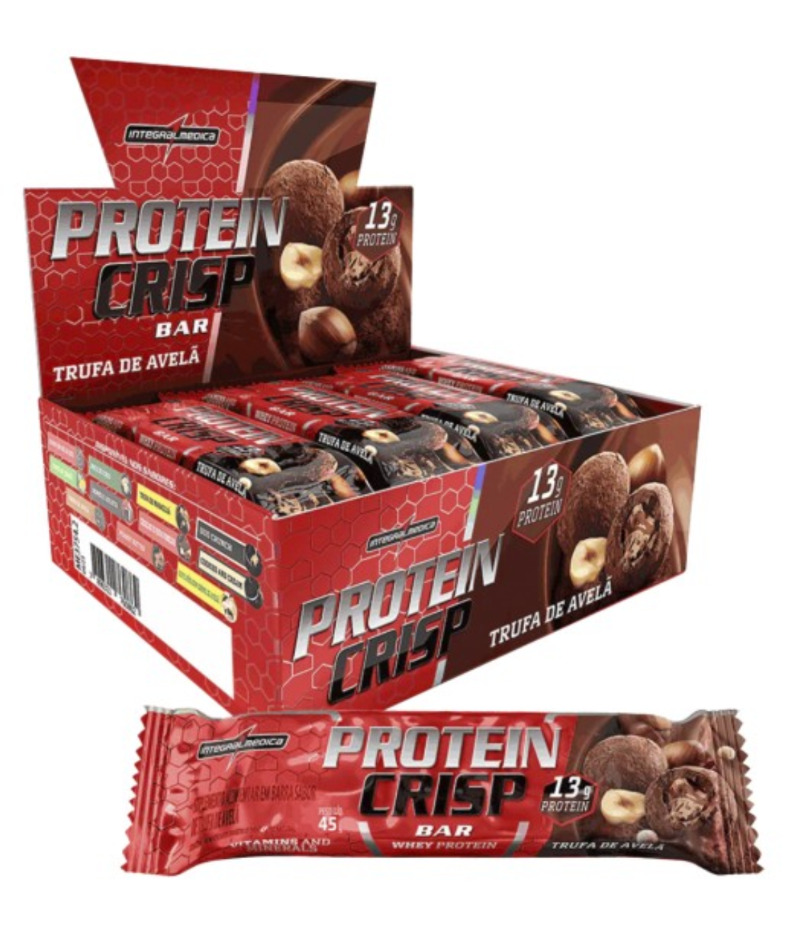 CRISP BAR 14 GRS PROTEIN INTEGRALMEDICA - 12 UNIDADES / 45 GRS