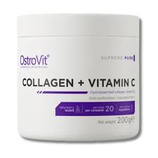 OSTROVIT - Colágeno + Vitamina C - 200 grs / 20 servicios unflavored / black currant