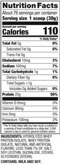 ISO 100 Hydroyzed DYMATIZE- 5 lbs / 75 servicios + Creatina MONOHYDRATE Micronized 250 grs