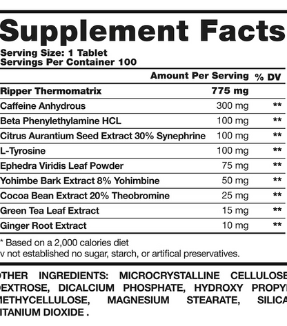 HEXACORE - RIPPER Hardcore USA - 100 tabs / 100 servicios