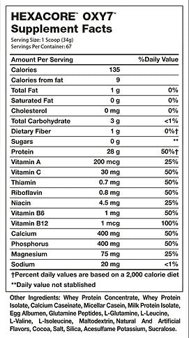 OXY 7 Whey Protein - 5 lbs / 67 servicios