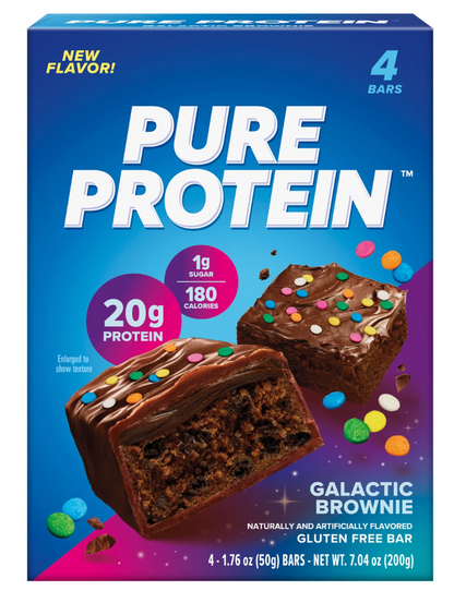 Barras de Proteína PURE PROTEIN 20 grs GLUTEN FREE  – 6 unidades / 50 grs