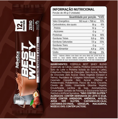 BEST WHEY ZERO 12 GRS PROTEIN BAR - 12 UNIDADES / 49 GRS