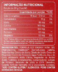 GEL GO! ENERGY NOW! - 10 SACHETS / 30 GRS