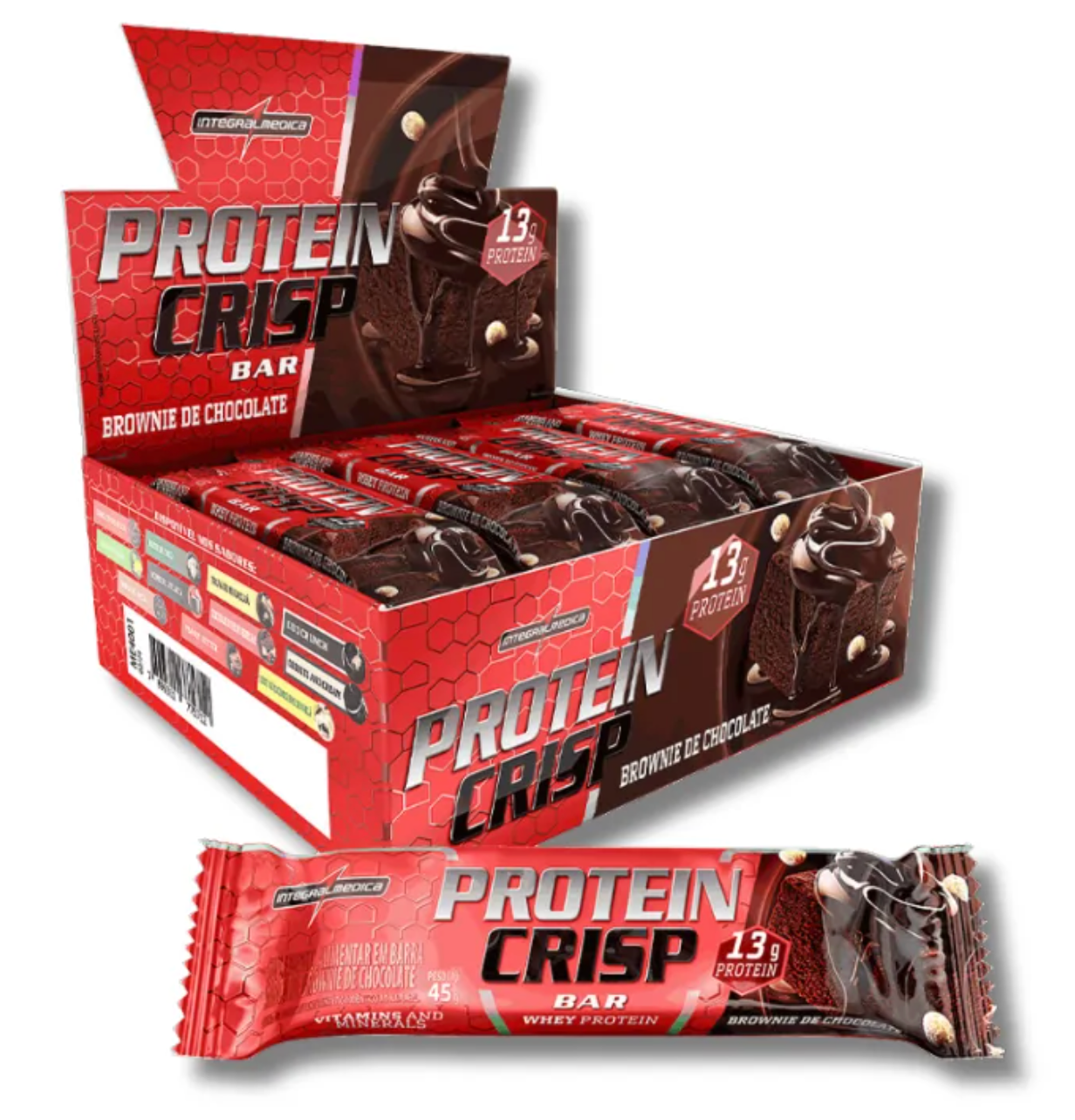 CRISP BAR 14 GRS PROTEIN INTEGRALMEDICA - 12 UNIDADES / 45 GRS