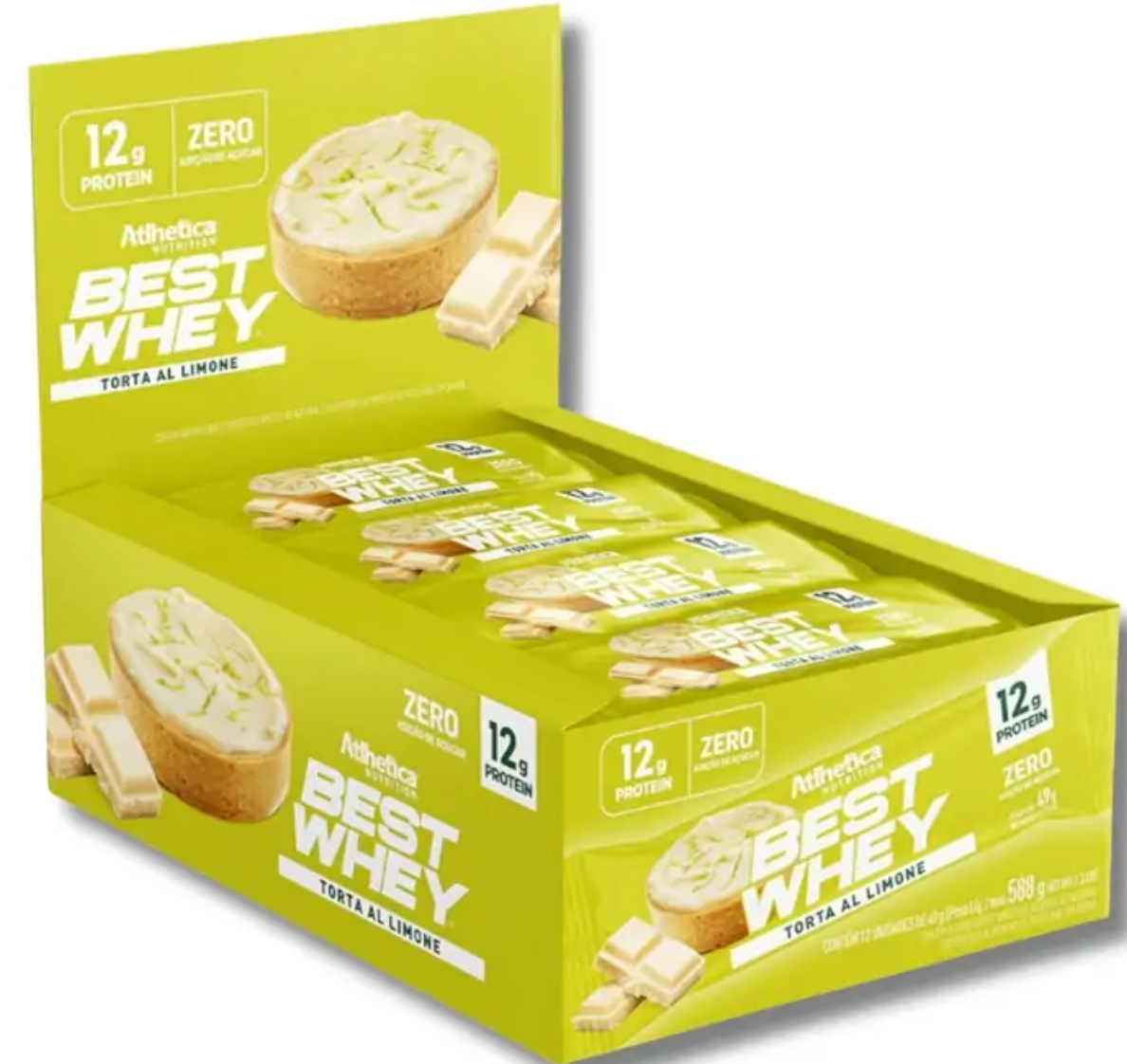 BEST WHEY ZERO 12 GRS PROTEIN BAR - 12 UNIDADES / 49 GRS