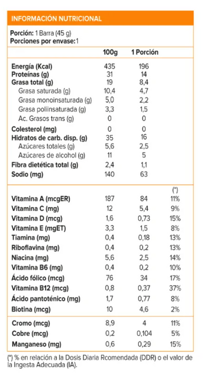 CRISP BAR 14 GRS PROTEIN INTEGRALMEDICA - 12 UNIDADES / 45 GRS