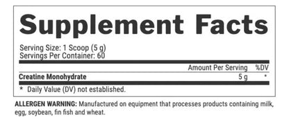 Vitatech 100% PREMIUM Creatina Monohydrate - 300 grs / 60 servicios