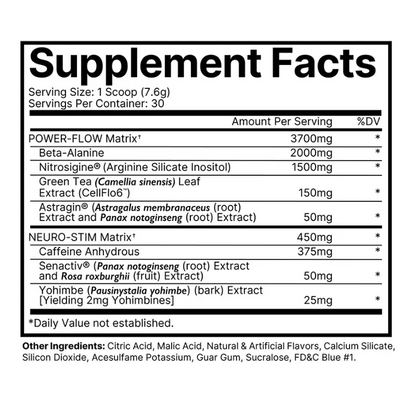 HYDE INTENSE Energy Pre Workout USA - 234 grs / 30 servicios