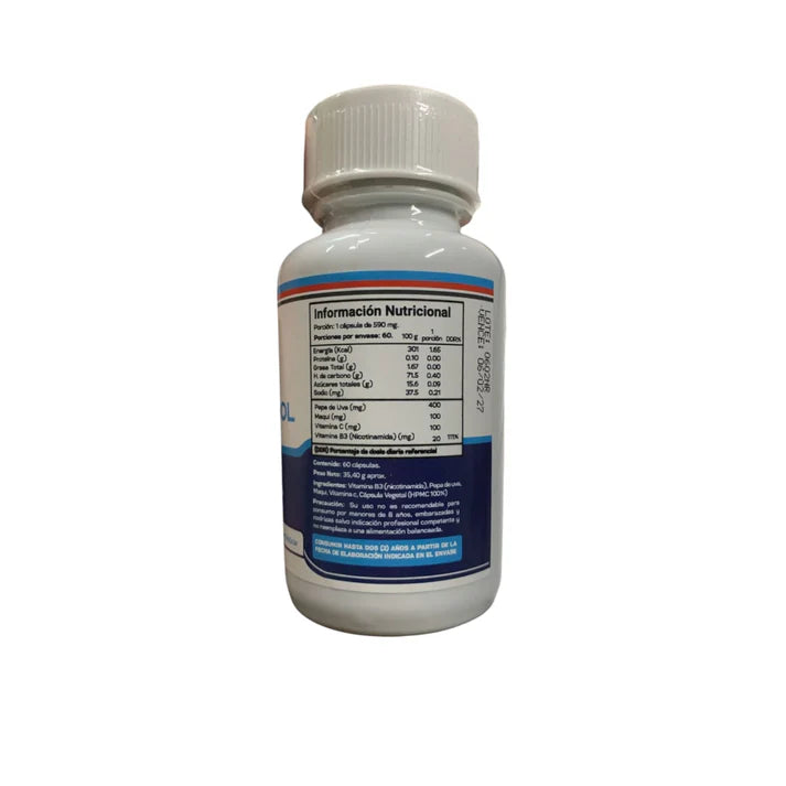 GRIZZLY BEAR - NAD + RESVERATROL Cápsula Vegetal - 60 caps / 60 servicios